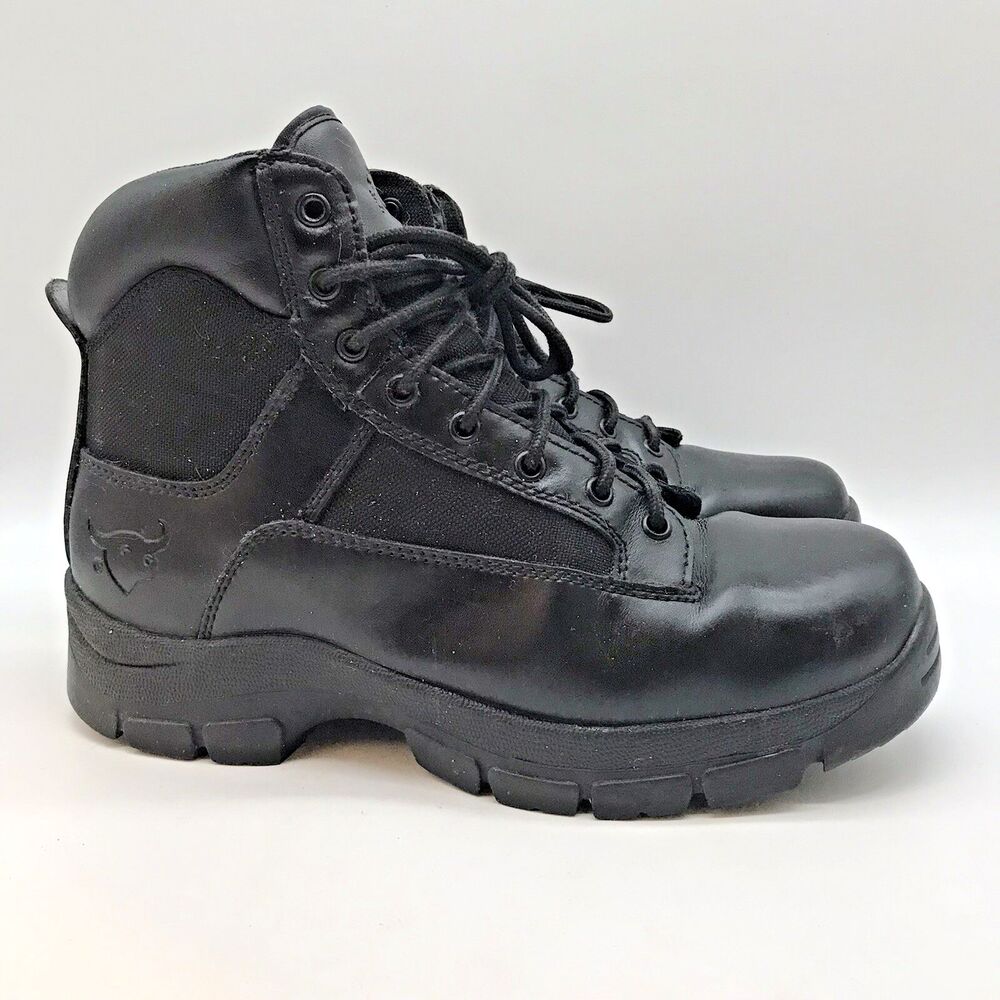Texas Steer Kadmo Safety Toe Work Boots Men's 9.5W Black Slip & Oil Resistant